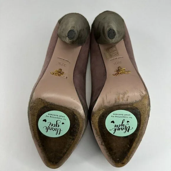 Prada Women's Lampone Grafite Calzature Donna Camoscio Grafic Pumps EU 37.5/US 7 - Picture 9 of 17